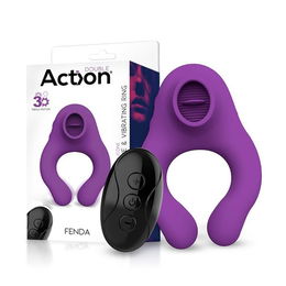 Action Fenda Vibrating Ring with Licking Tongue and Remote Control