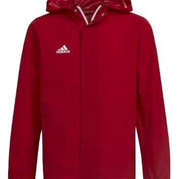 adidas ENT22 AW JKTY Juniorská futbalová bunda, červená, veľkosť