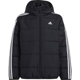 adidas ESSENTIALS 3-STRIPES PADDED Detská bunda, čierna, veľkosť