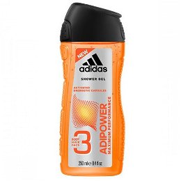 Adidas Sprchový gél 3 v 1 pre mužov Adipower (Shower Gel Body Hair Face) 250 ml