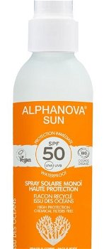 ALPHANOVA SUN opaľovací krém sprej v recyklovateľnom plaste SPF 50 BIO 125 g
