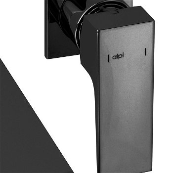 Alpi Una - Umývadlová batéria pod omietku, dvojotvorová, komplet, rameno 200 mm, čierna matná UN18876NE/20
