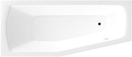 AQUALINE - OPAVA vaňa 160x70x44cm bez nožičiek, ľavá, biela C1670