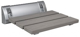 AQUALINE - Sklopné sprchové sedátko 32x32,5cm, WPC, šedá AE236GR