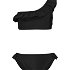 AQUOS KYRIA Dievčenské dvojdielne plavky, čierna, veľkosť