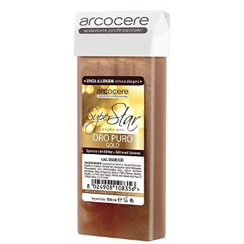 Arcocere Epilačný vosk sa trblietkami Professional Wax Oro Puro Gold (Roll-On Cartidge) 100 ml