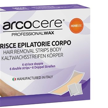 Arcocere Voskové epilačné pásky na telo ( Hair -Removing Strips) 6 ks