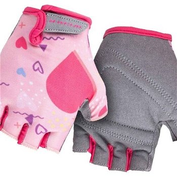 Arcore LUKE Dievčenské cyklistické rukavice, ružová, veľkosť
