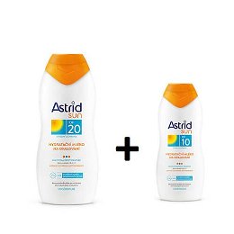 Astrid Hydratačné mlieko na opaľovanie OF 20 200 ml + hydratačné mlieko na opaľovanie OF 10 100 ml SUN