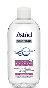 Astrid Micelární voda 3 v 1 na tvář, oči a rty pro suchou a citlivou pleť Aqua Biotic 200 ml