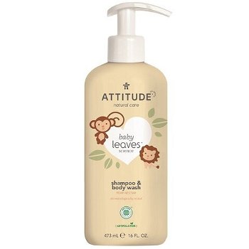 Attitude Detské telové mydlo a šampón (2 v 1) Baby Leaves s vôňou hruškovej šťavy 473 ml NEW