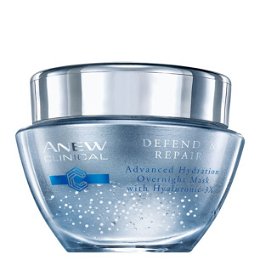 Avon Nočná hydratačná pleťová maska s komplexom Hyaluronic 3X Anew Clinical (Defend & Repair Overnight Mask) 50 ml