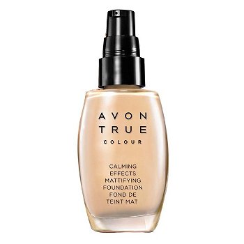 Avon Upokojujúci make-up s zmatňujúci zložkou True Colour (Calming Effects Mattifying Foundation) 30 ml Almond