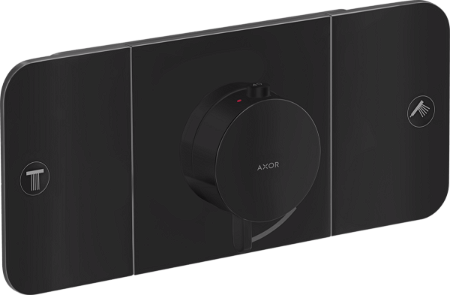 Axor One - Modul termostatu pod omietku pre 2 spotrebiče, čierna matná 45712670