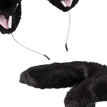 Bad Kitty Análny kolík s chvostom + ušká