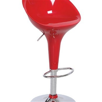 Barová stolička Alba HC-169 New - chróm / červená