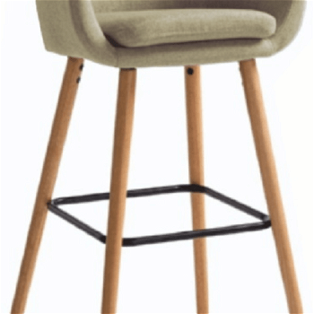 Barová stolička, béžová látka/buk, TAHIRA