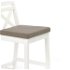 Barová stolička Borys Low - biela / hnedá