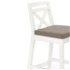 Barová stolička Borys Low - biela / hnedá
