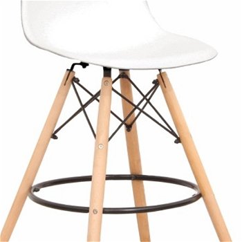 Barová stolička Carbry 2 New - biela / buk