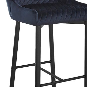 Barová stolička Colin B Velvet H-1 - čierna
