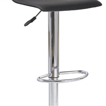 Barová stolička H-1 - čierna / chróm