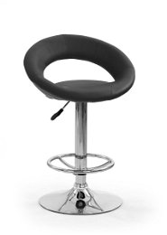 Barová stolička H-15 - čierna / chróm