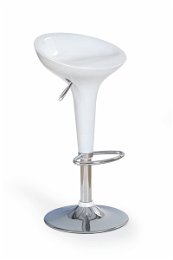 Barová stolička H-17 - biely lesk / chróm