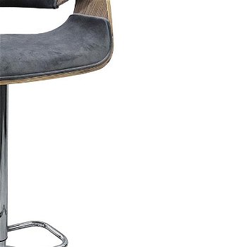 Barová stolička H-98 - sivá / dub jasný / chróm