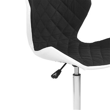 Barová stolička Matrix 2 - čierna / biela / chróm