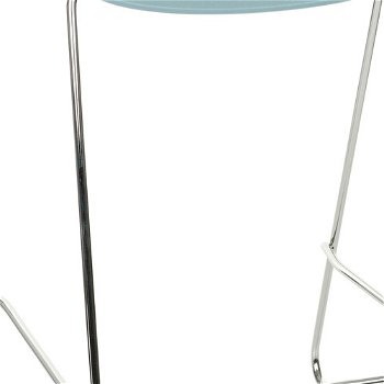 Barová stolička Mineta Hoker 78 - svetlomodrá / chróm