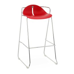 Barová stolička Mineta Hoker 88 - červená / chróm