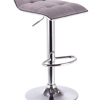 Barová stolička, sivá/chróm, FUEGO