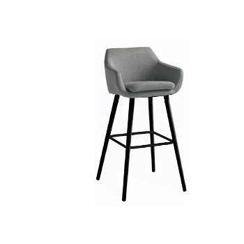 Barová stolička Tahira - sivohnedá / čierna