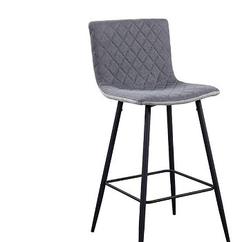 Barová stolička Torana - svetlosivá / sivá / chróm