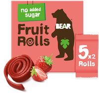 BEAR Fruit Rolls jahoda ovocné rolované plátky 5x20 g