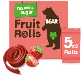 BEAR Fruit Rolls jahoda ovocné rolované plátky 5x20 g