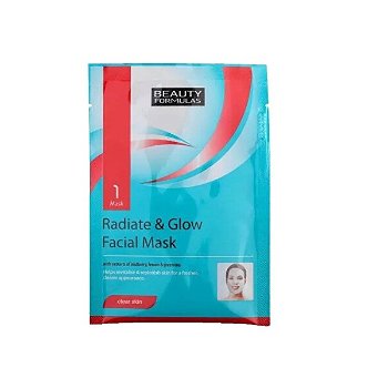 Beauty Formulas Rozjasňujúce pleťová maska (Radiate & Glow Facial Mask) 1 ks