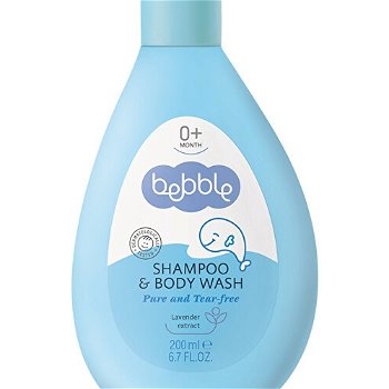 Bebble Detský šampón a umývací gél s levanduľou 200 ml