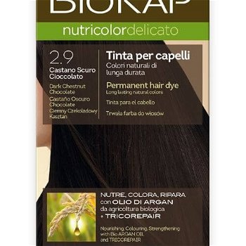 Biokap NUTRICOLOR DELICATO - farba na vlasy - 2.90 Gaštanovo čokoládová tmavá 140 ml