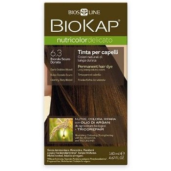 Biokap NUTRICOLOR DELICATO - farba na vlasy - 6.30 Blond zlatá tmavá 140 ml