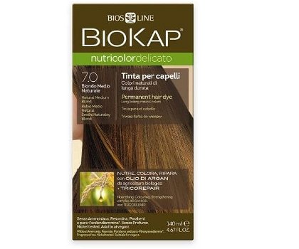 Biokap NUTRICOLOR DELICATO - farba na vlasy - 7.0 Blond prírodná stredná 140 ml
