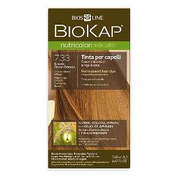 Biokap NUTRICOLOR DELICATO - farba na vlasy - 7.33 Blond Zlatá pšenica 140 ml