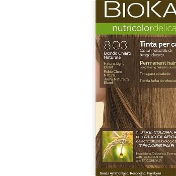Biokap NUTRICOLOR DELICATO - farba na vlasy - 8.03 Blond prírodná svetlá 140 ml