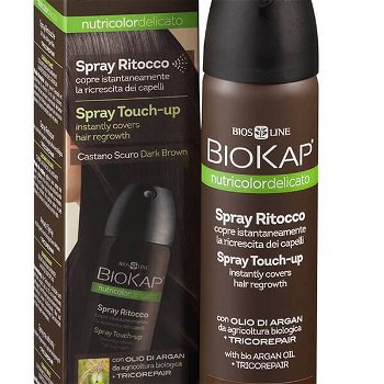 Biokap Nutricolor Delicato Spray Touch Up - Hnedá tmavá - 75 ml