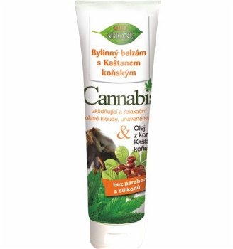 Bione Cosmetics Bylinný balzam s gaštanmi konským Cannabis 300 ml