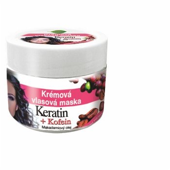 Bione Cosmetics Krémová vlasová maska Keratin + Kofein 260 ml