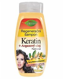 Bione Cosmetics Regeneračný šampón Keratin + Arganový olej s panthenolom 400 ml