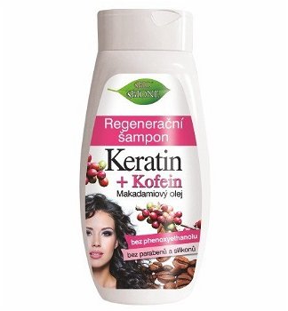 Bione Cosmetics Regeneračný šampón Keratin + Kofein 400 ml