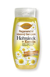 Bione Cosmetics Regeneračný vlasový šampón Heřmánek + Keratin 260 ml